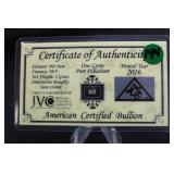 1 Grain Fractional .999 Pure Platinum Bar