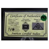 1 Grain Fractional .999 Pure Platinum Bar
