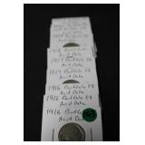 Lot of 10 Acid Date Buffalo Nickels