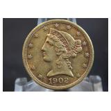 1902-S $5 Liberty Head Gold Coin