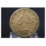 1884-S $10 Liberty Head Gold Coin
