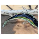Beautiful Glass Dolphin Approximately 12" Long