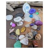 Bag of MiscellaneousRocks, Quartz and Two  White