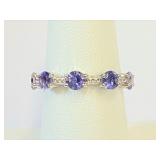 Sterling Iolite Gemstones 2.1 grams Sz 7.5