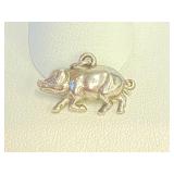 .925 Silver Pig Charm  H