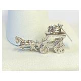 .925 Silver Horse Drawn Carriage   A