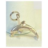 Silver Dolphin Charm  H