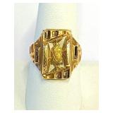 9.8 grams of Gold in this Class Ring  Size 9.5