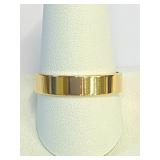 .925 Silver/GF Flat Ring Band Sz 11     L