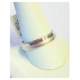 .925 Silver Men 5mm Brushed Wedding Ring Sz 12   E