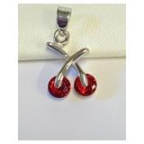 .925 Silver New Design Ruby Pendant   A