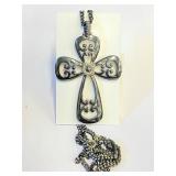 Coventry Cross Necklace in Black 25"