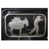 1 ounce .999 fine silver Prospector art