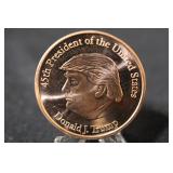 1 oz. .999 Fine Copper Round Donald Trump