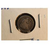 1843 Seated Liberty Half Dime