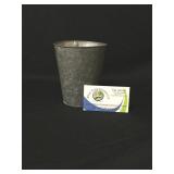 Galvanized flower bucket small