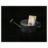 Galvanized miniature watering can