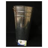 Galvanized tall flower bucket copper handles