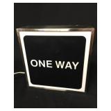 Lighted sign -ONE WAY or DO NOT ENTER  (works)