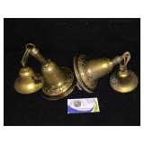 Vintage brass light fixture Charming original wire