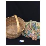 Extra large basket & canvas style tote
