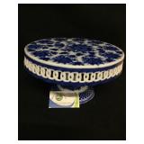 Blue & White Pedestal Cake Plate