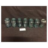 BLUE Mason quart jars lot of 7