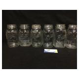 Mason Quart Canning Jars, lot of 6