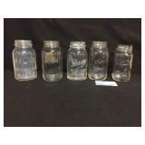 Assorted Mason Jar Names, lot of 5 Quart sz