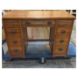 Wood desk fully functional with six drawers