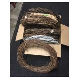 Huge lot of grapevine wreaths