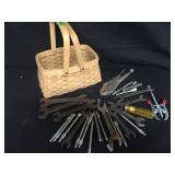 Basket full of hand tools