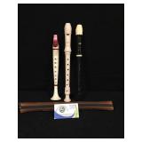 3 Recorders, one with case