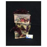 Fruit and grapes tins and decor
