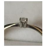 Diamond ring with gold band sz 9