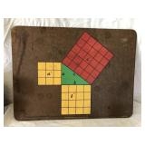 Vintage school supply board and chalkboard Vintage school supply board and chalkboard
