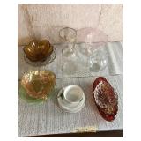 Miscellaneous glass bowls, cups, and plates Miscellaneous glass bowls, cups, and plates
