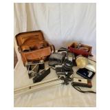 Old cameras and equipment, picture frames Old cameras and equipment, picture frames