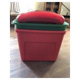 2 Christmas Totes with lids 2 Christmas Totes with lids