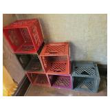 6 plastic milk crates 6 plastic milk crates