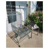 Outdoor metal chair, outdoor side table, Outdoor metal chair, outdoor side table,