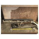 Hand saws, level, hand-plane, solder iron, and Hand saws, level, hand-plane, solder iron, and
