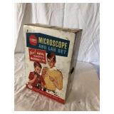Gilbert microscope and lab set box. Advertising Gilbert microscope and lab set box. Advertising