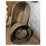 Metal washtub, large double metal washtub, two Metal washtub, large double metal washtub, two