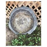 Copper birdbath top Copper birdbath top