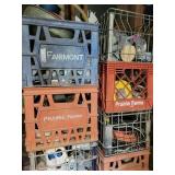 12 Milk crates full of misc electrical supplies, 12 Milk crates full of misc electrical supplies,