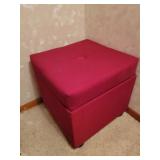 Red square storage ottoman Red square storage ottoman