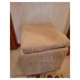 Tan square storage ottoman Tan square storage ottoman