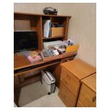 Home office Desk, file cabinets, HP computer, Home office Desk, file cabinets, HP computer,