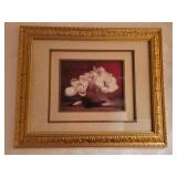 Gold framed floral print Gold framed floral print
